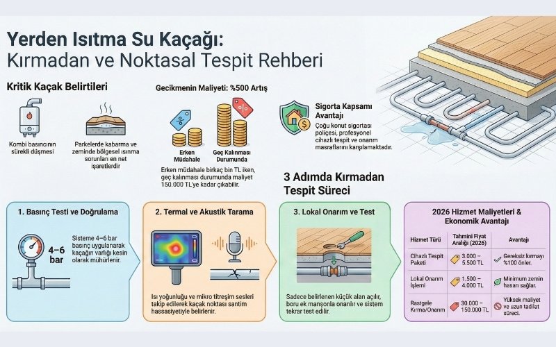 Yerden Isıtma Su Kaçağı Nasıl Bulunur? 2 Yerden Isıtma Su Kaçağı Tespiti