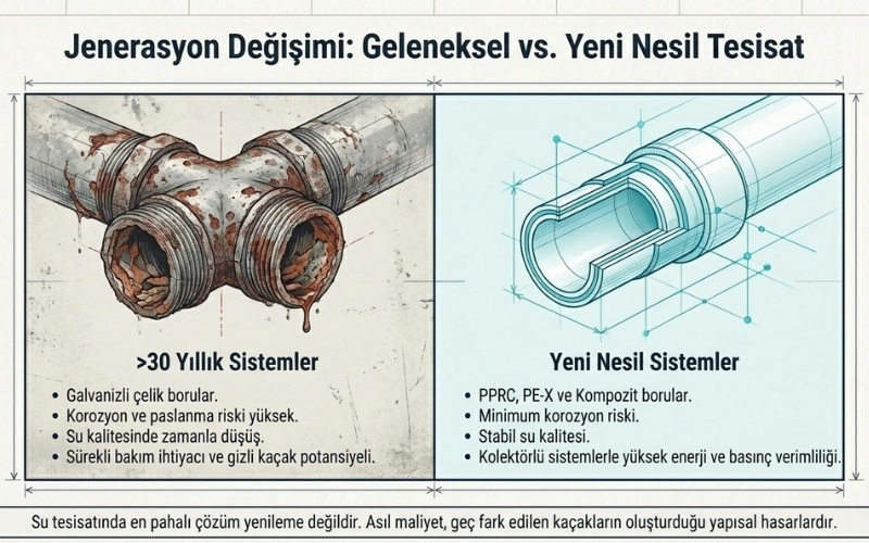 Su Tesisatı Nedir? 8 Eski ve Yeni Nesil Su Tesisatı