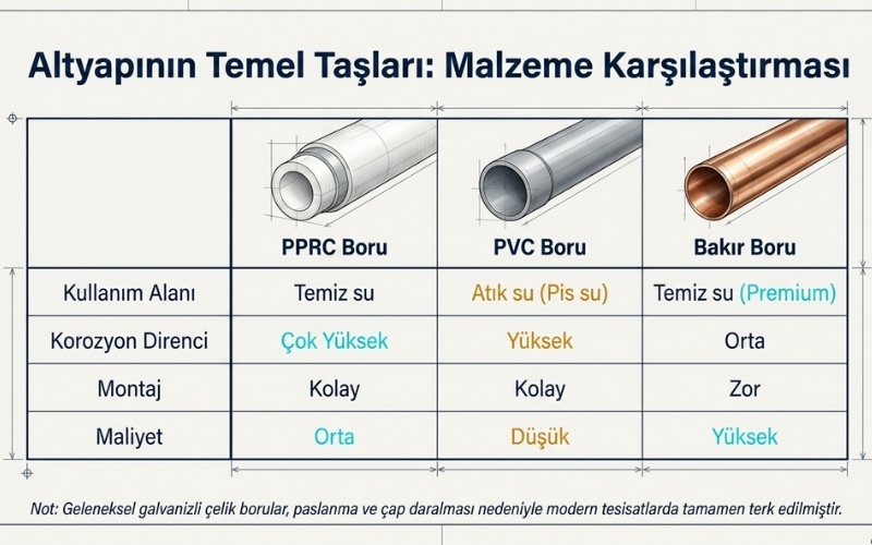 Su Tesisatı Nedir? 6 su tesisatı boru çeşitleri